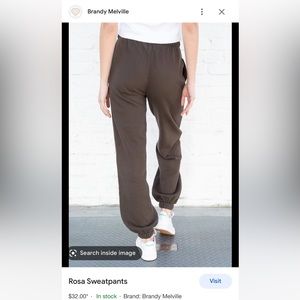 dark brown rosa sweatpants